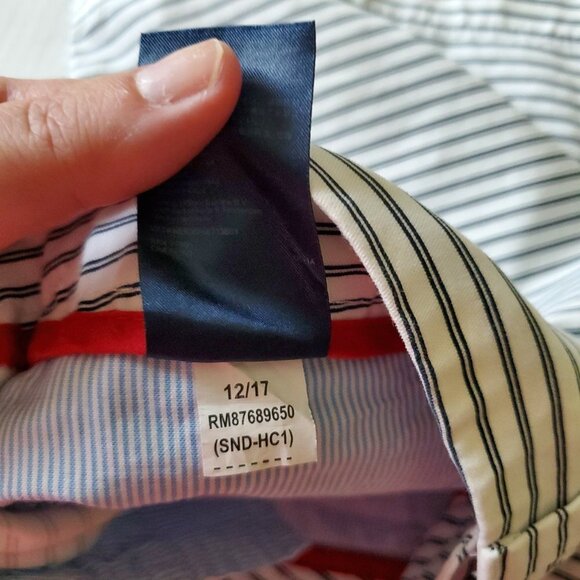 Tommy Hilfiger Women White Navy Nautical Stripped Preppy Shorts Medium - Picture 8 of 11